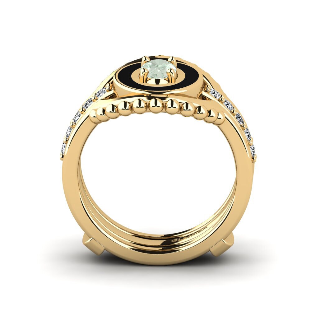 Améthyste Verte Bague Lmingea - SET