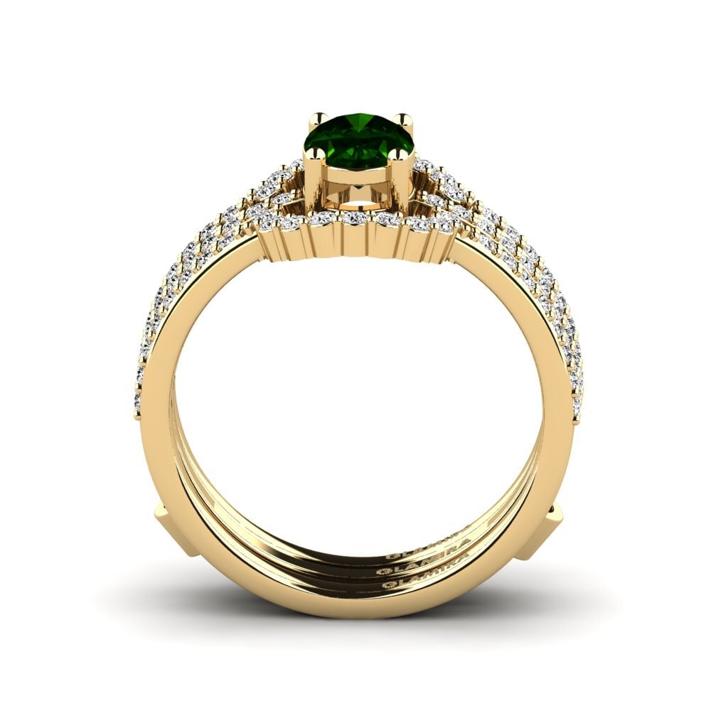 Turmalina Verde Anel Memedr - SET