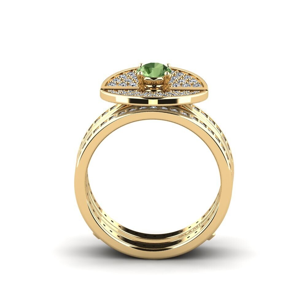 Zafiro Verde Anillo Nadiaxc - SET