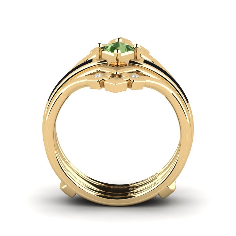Zafiro Verde Anillo Nerwyrsa - SET