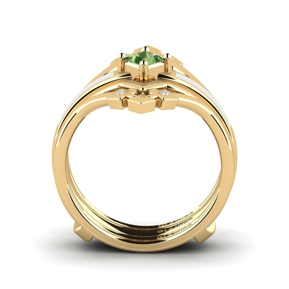 Zafiro Verde Anillo Nerwyrsa - SET