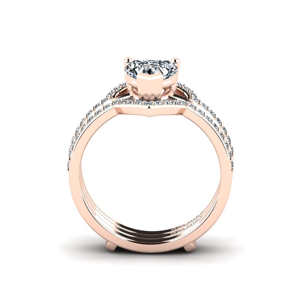 14ct Rose Gold Ring Ofongu - SET