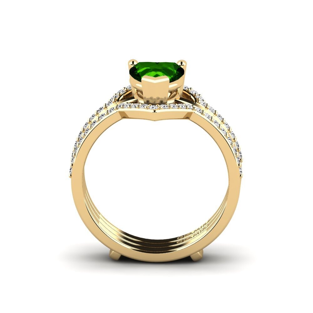 Turmalina Verde Anel Ofongu - SET
