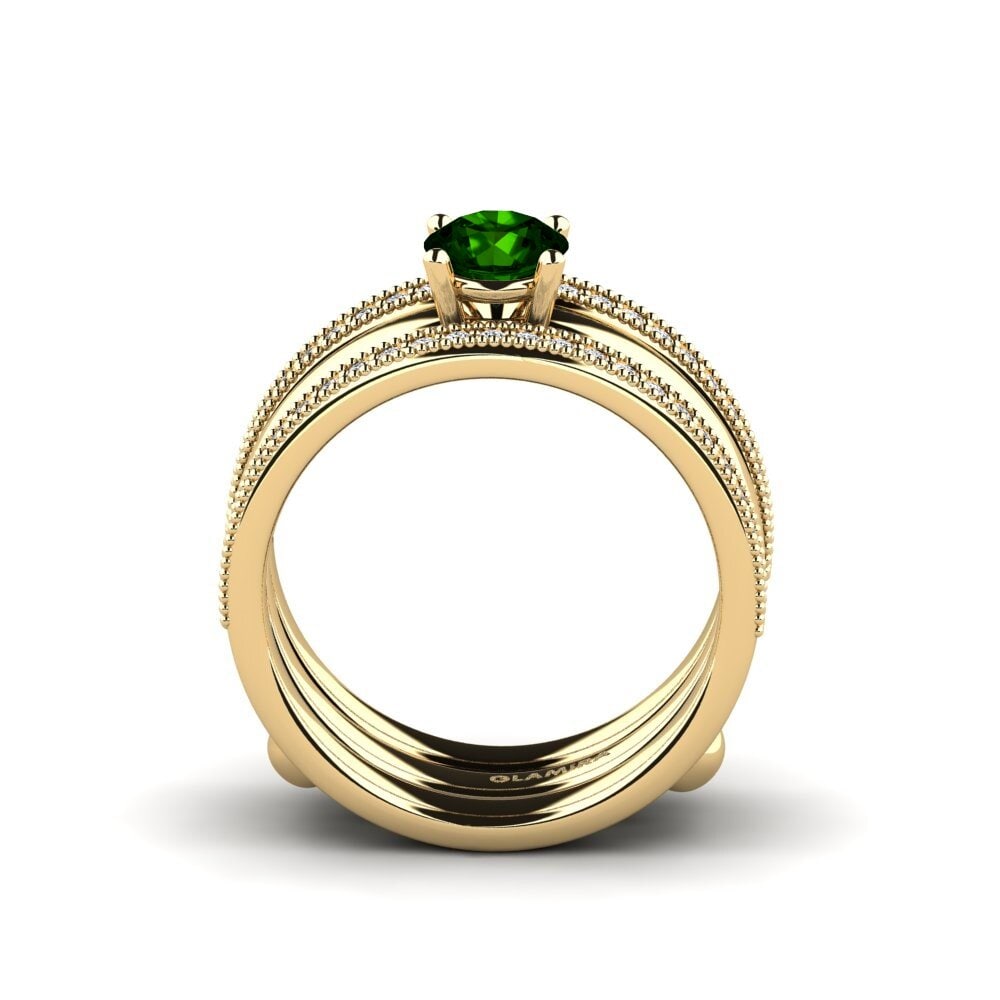 Turmalina Verde Anel Ofost - SET