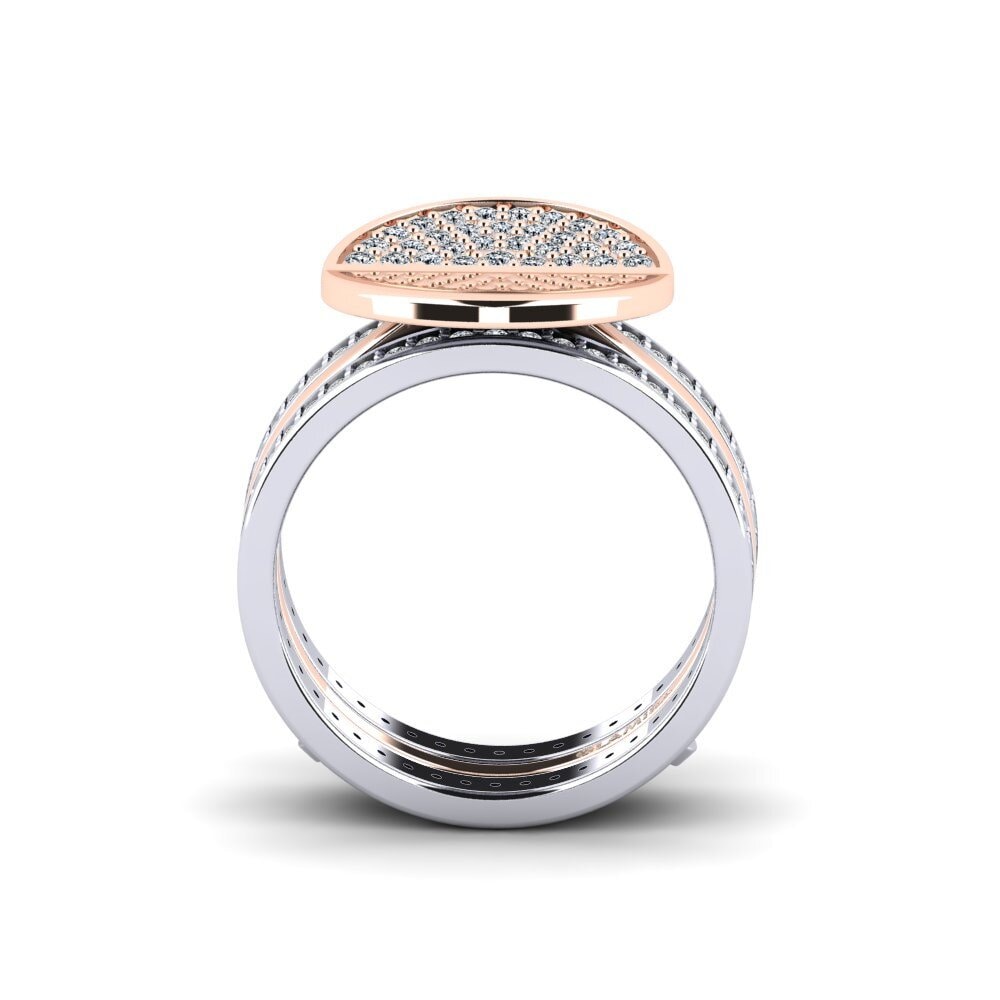 375 Weiß & Rotgold Ring Shadi - SET