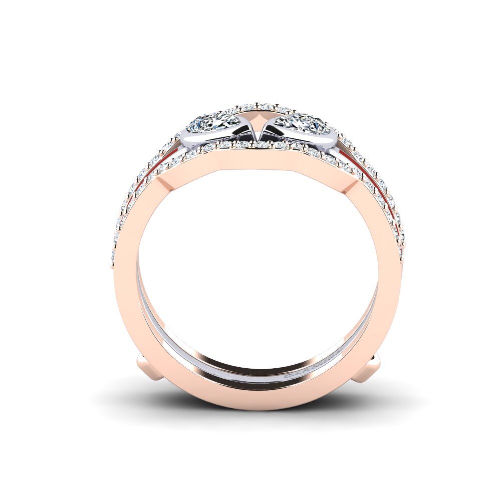 375 Rot & Weißgold Ring Snene - SET