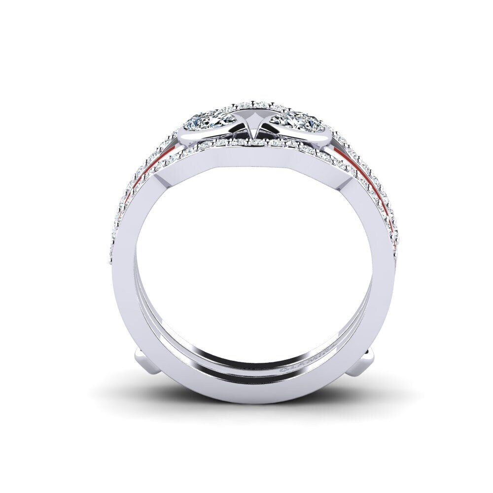 950 Palladium Ring Snene - SET