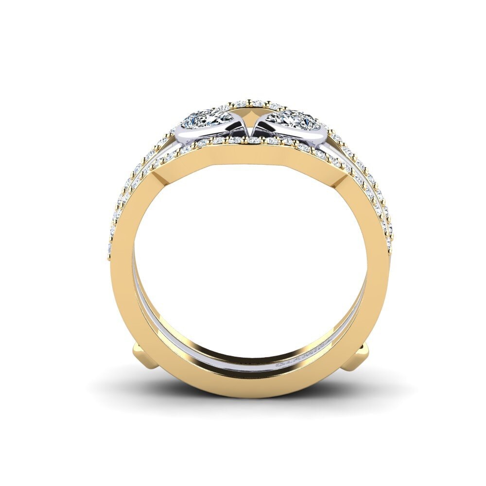 Or Jaune & Blanc 14k Bague Snene - SET
