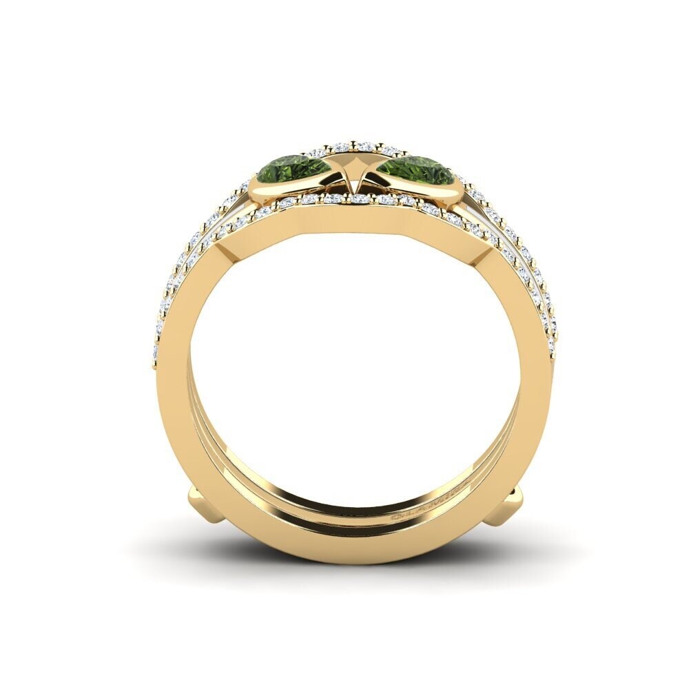 Zafiro Verde Anillo Snene - SET