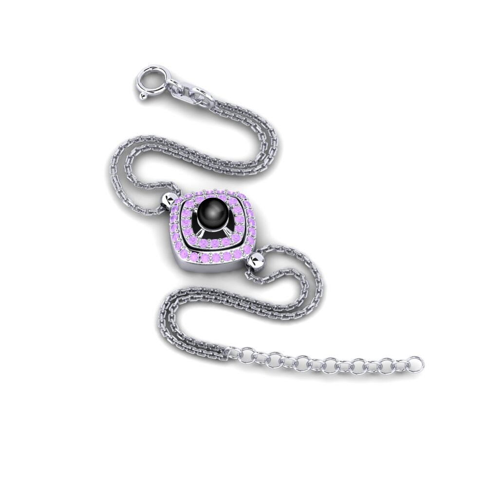 950 Platinum Amethyst Women's Bracelet Zuuwsant
