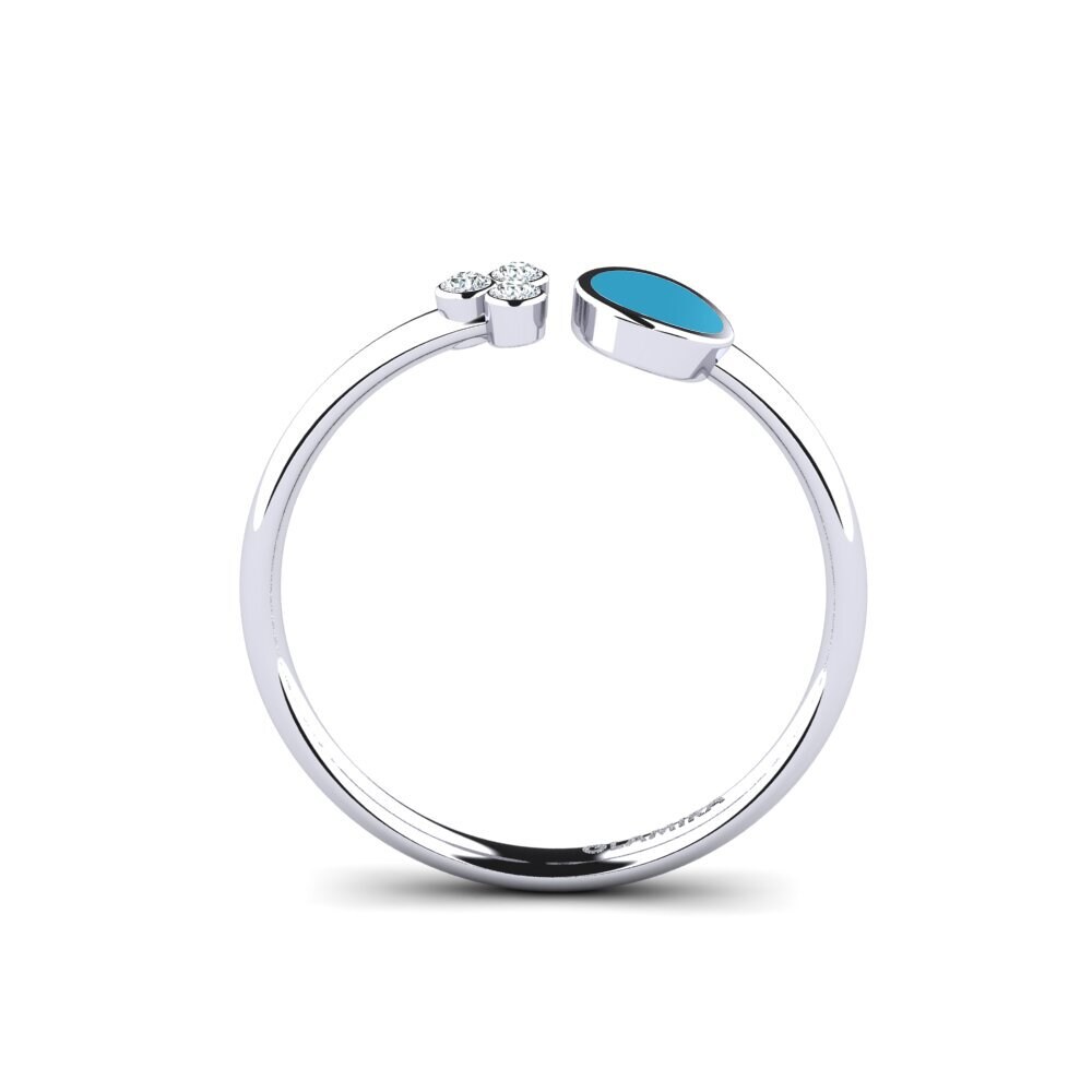Weiß-Silber Ring Nther