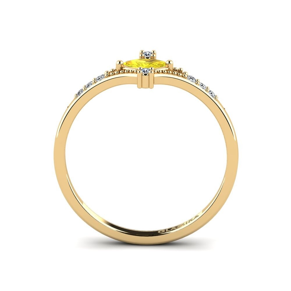 Yellow Sapphire Engagement Ring Obmina