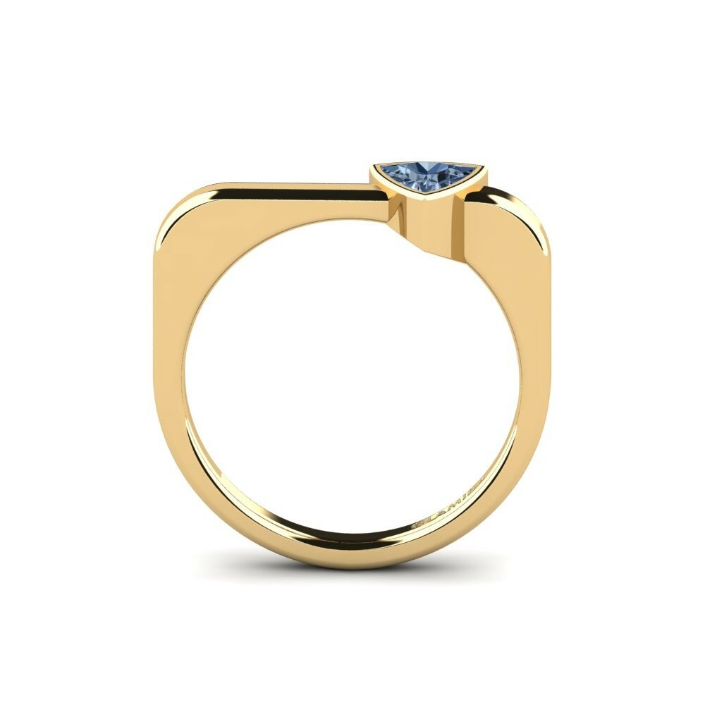 Trillion Diamant Bleu Bague de fiançailles Togos