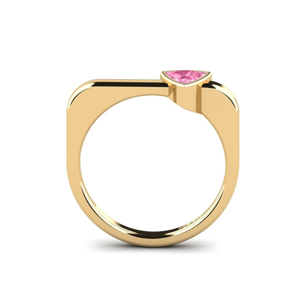 Trillion Pink Sapphire Engagement Ring Togos