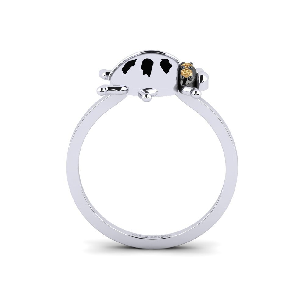 Or Blanc 14k Bague Apocynum
