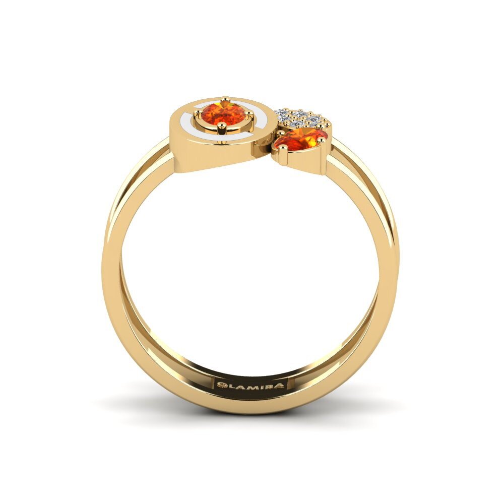 Orangefarbener Saphir Ring Gottardo