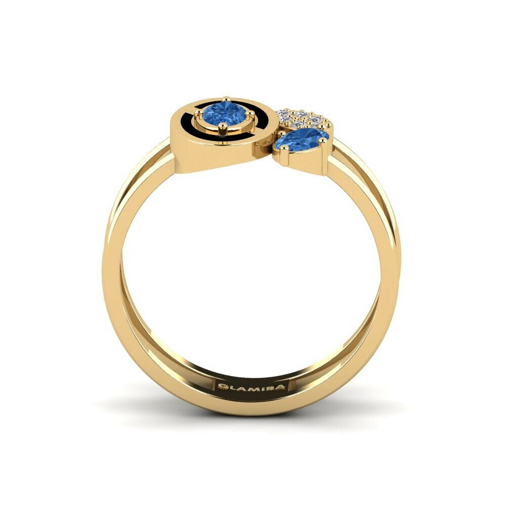 Circonita Azul Oscuro Anillo Gottardo