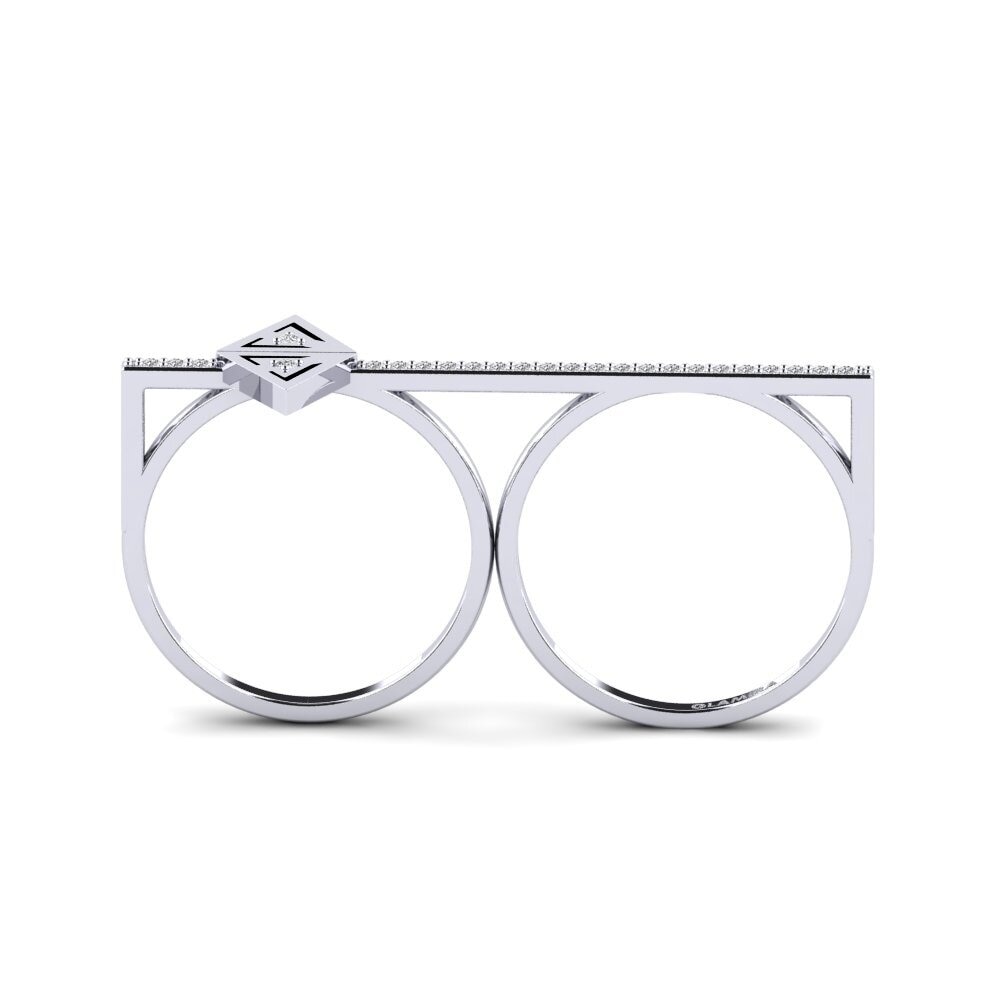 Or Blanc 14k Bague Harmonm