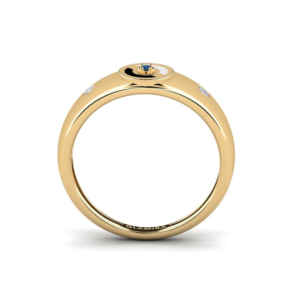 Circonita Azul Oscuro Anillo Mnieg