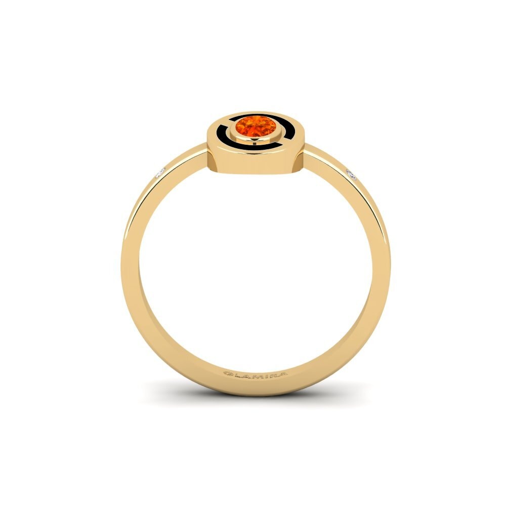 Orangefarbener Saphir Ring Adorare