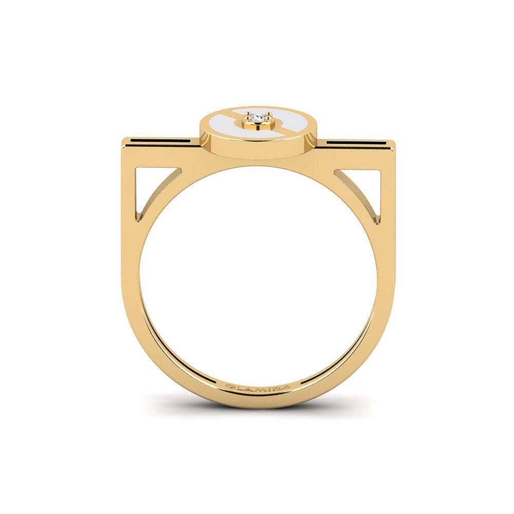 Weißer Saphir Ring Alzaia