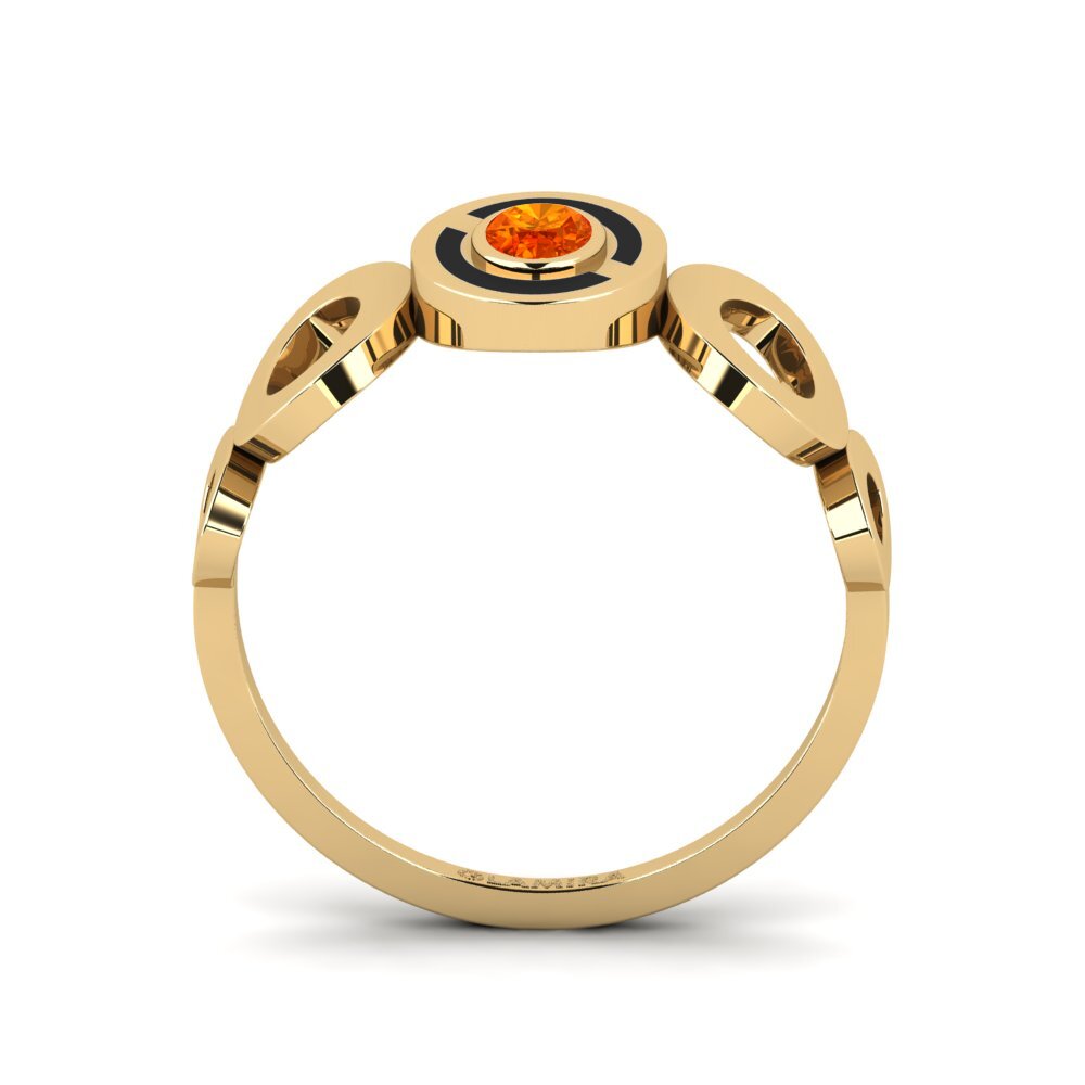 Orangefarbener Saphir Ring Conohetta
