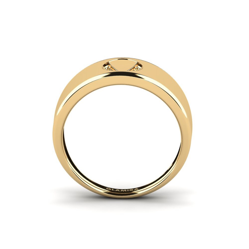 圓形 0.04 重量（克拉） 永恆戒 褐色鑽石 14k 黃色K金 戒指 Sahalin