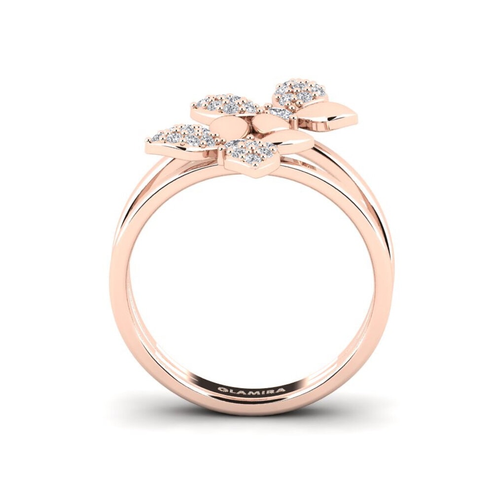 Rotgold 585 Ring Callalily
