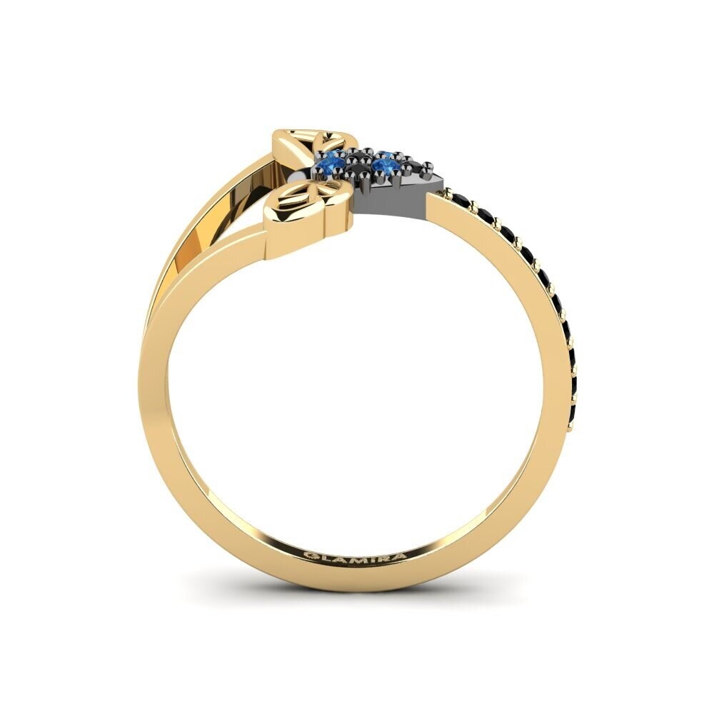 Zircônia azul escuro Anel Eleftheriossa