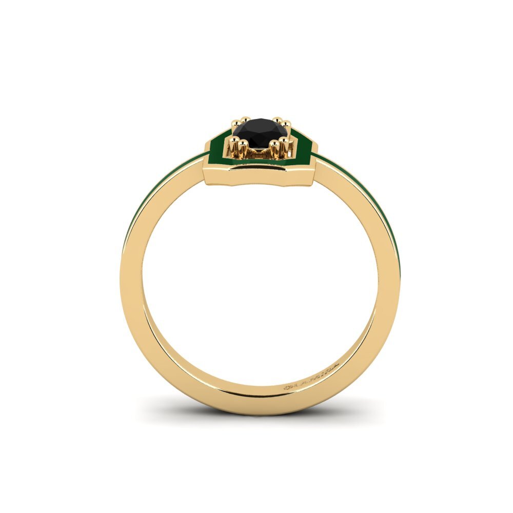 Schwarzer Onyx Ring Boubon