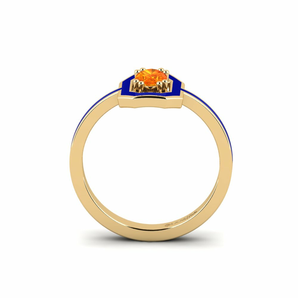 Saphir orange Bague Boubon