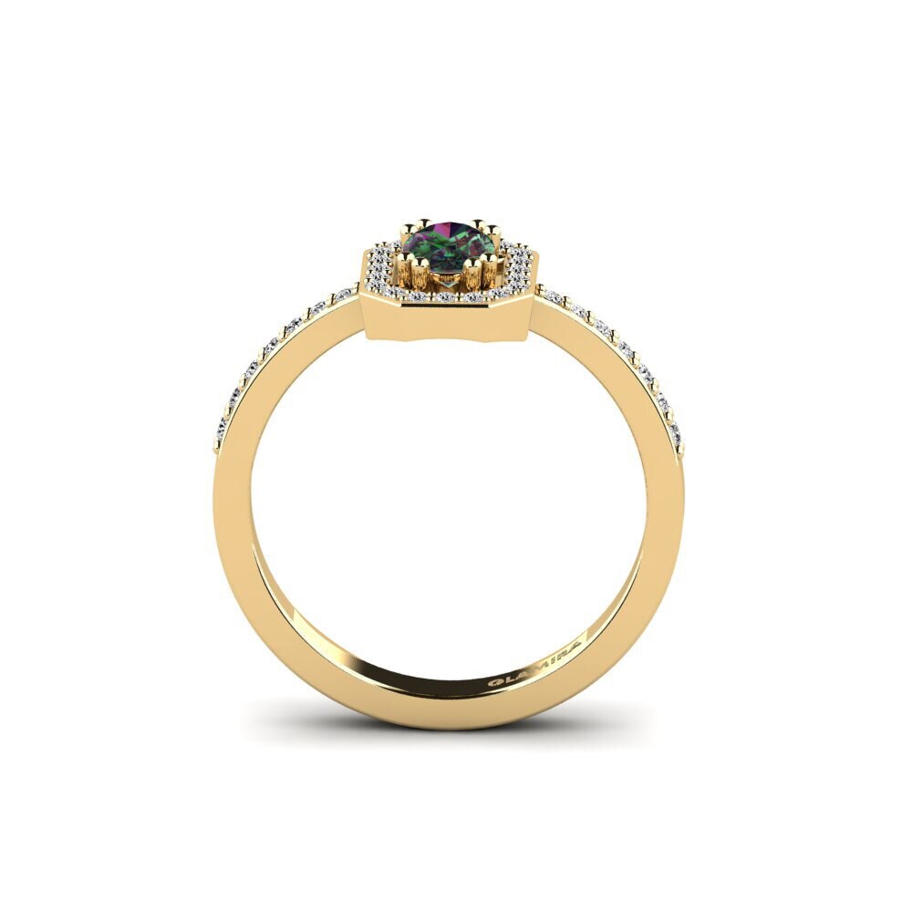 Topacio Místico Anillo de compromiso Bughein