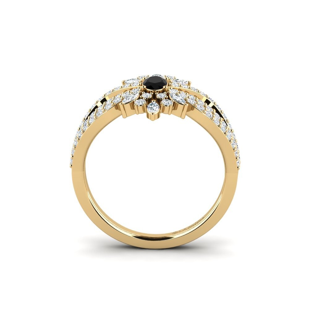 Black Sapphire Engagement Ring Caligore