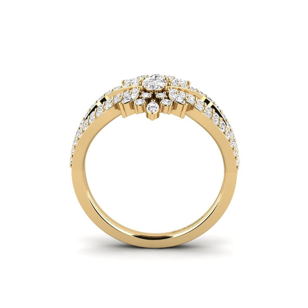 Zafiro blanco Anillo de compromiso Caligore