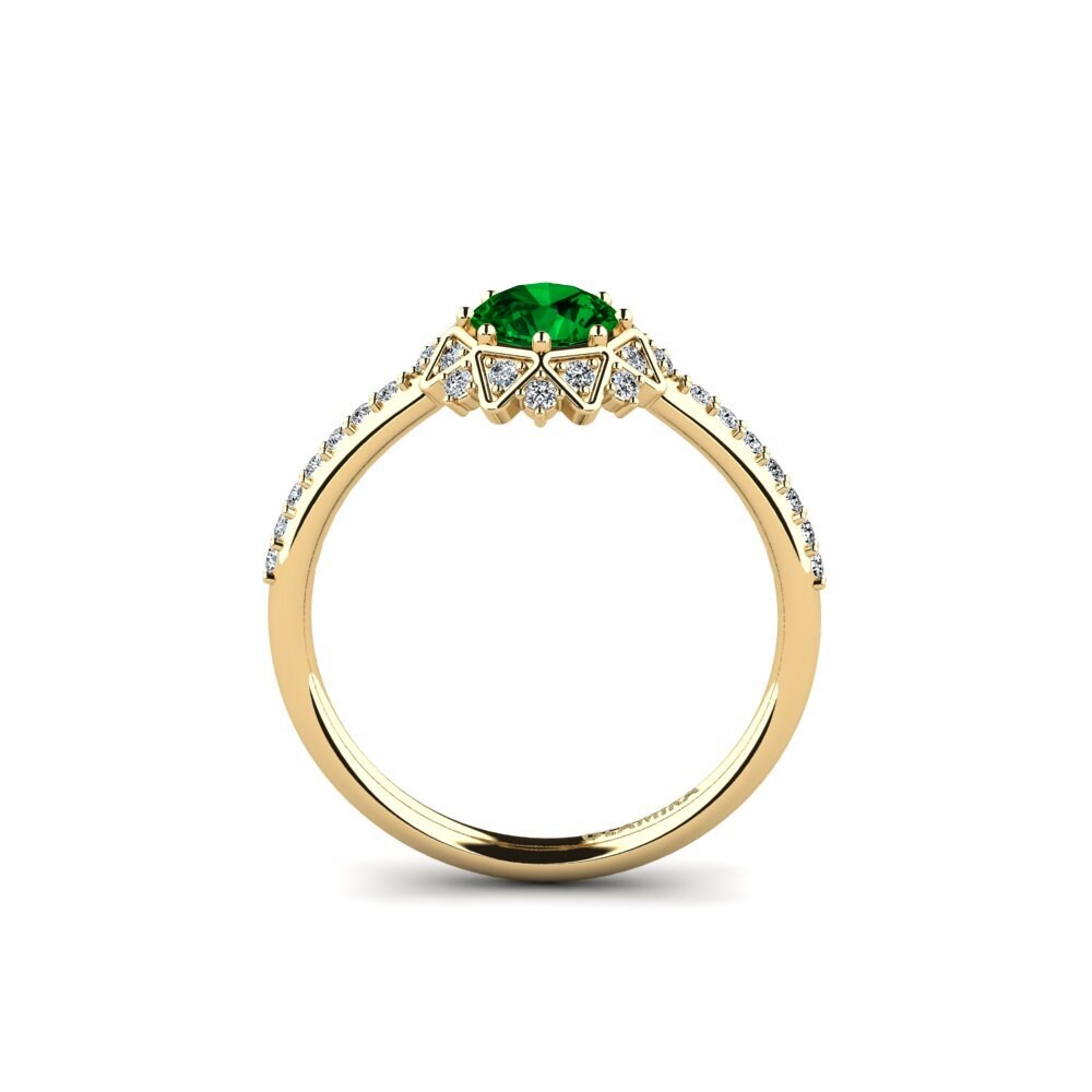 Green Zirconia Engagement Ring Ciph