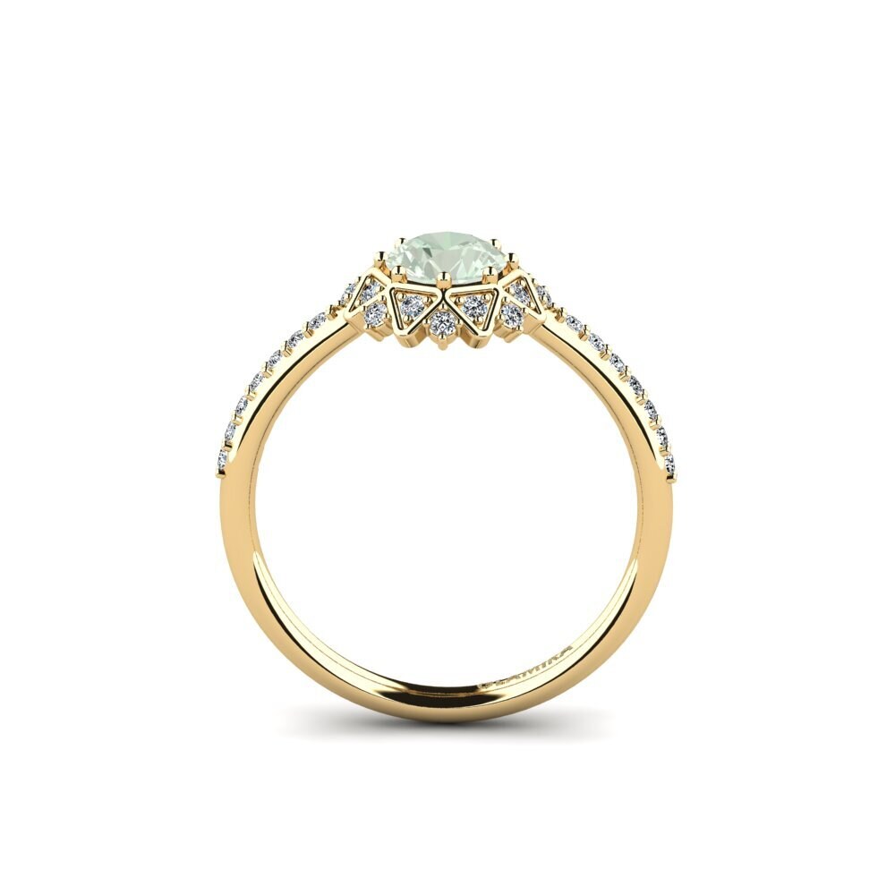 Green Amethyst Engagement Ring Ciph