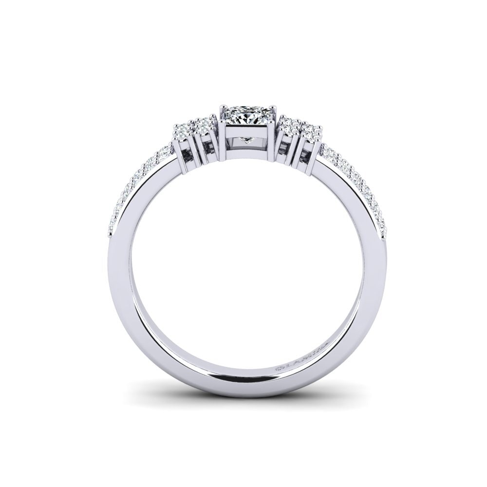 Weissgold 750 Prinzess Verlobungsring Cwang