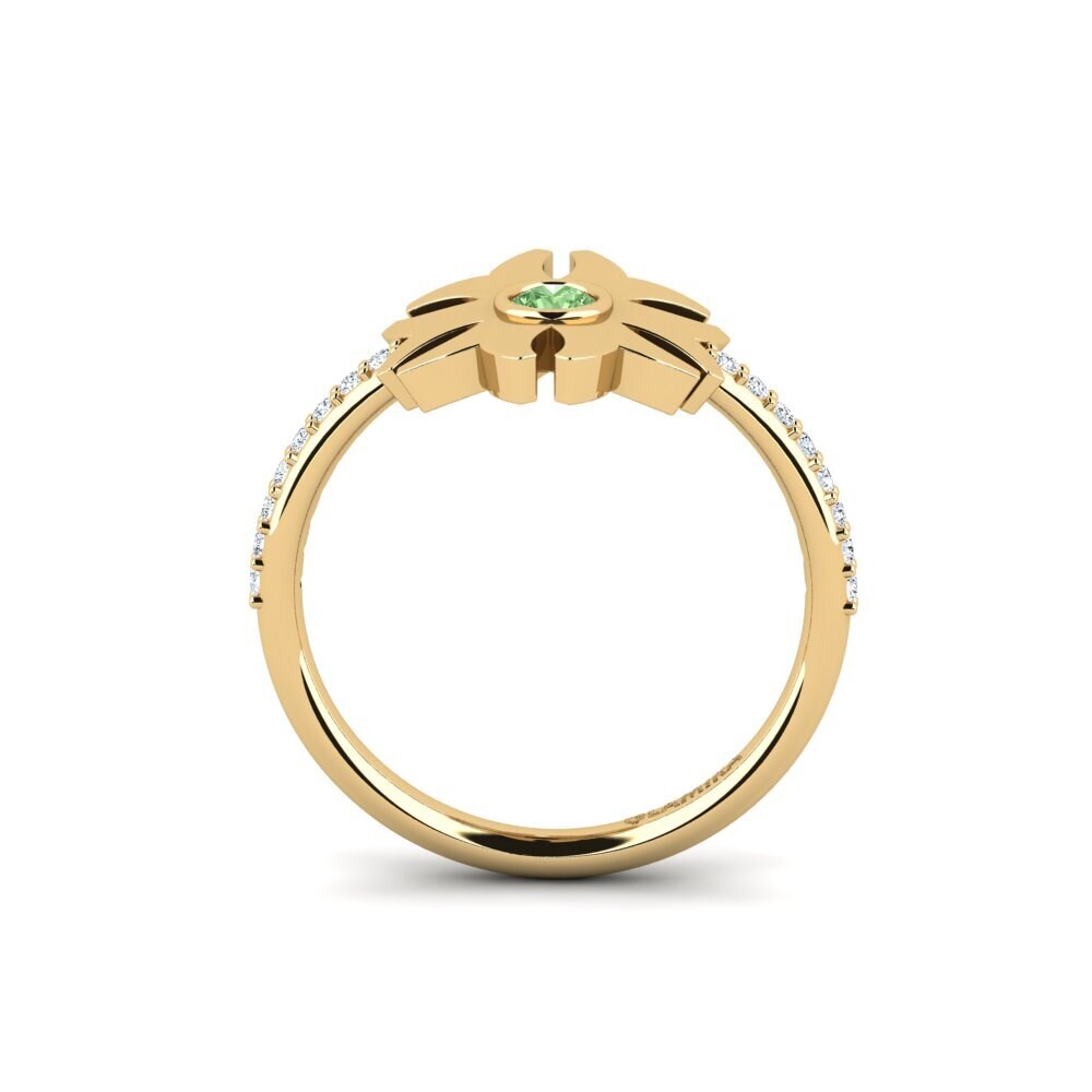 Diamante Verde Anel de Noivado Cymorarer