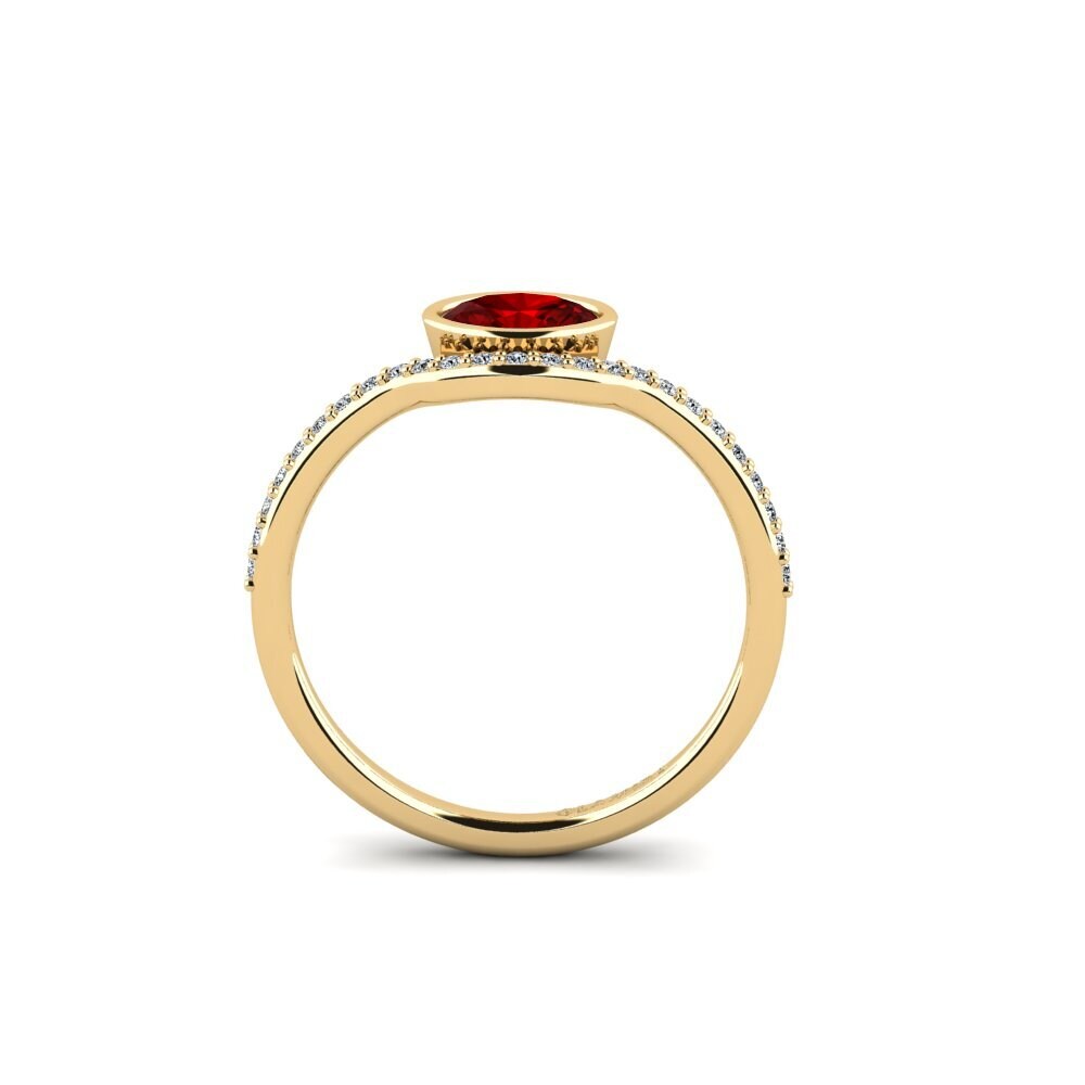 Ruby (Lab Created) Engagement Ring Edel