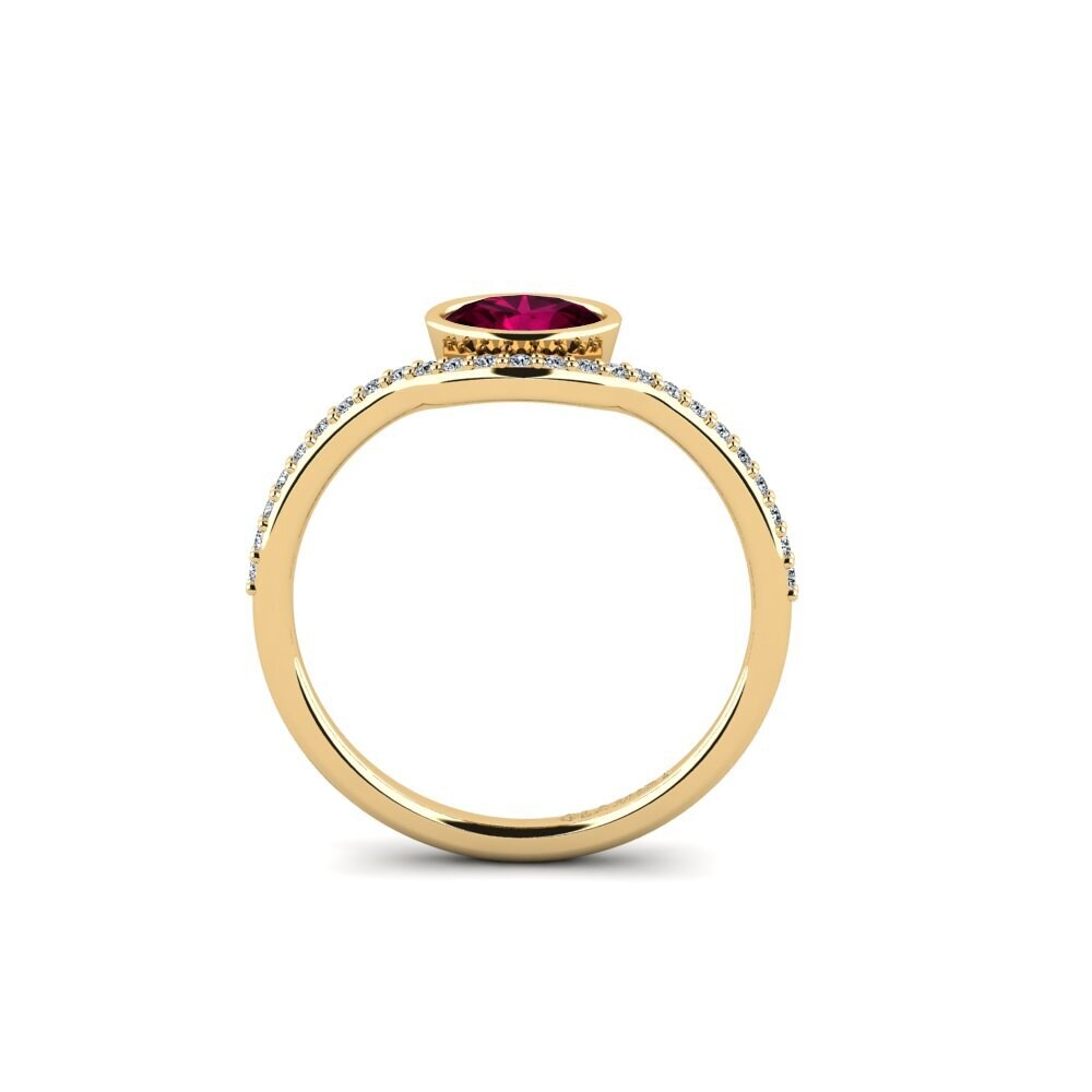 Rhodolite Garnet Engagement Ring Edel
