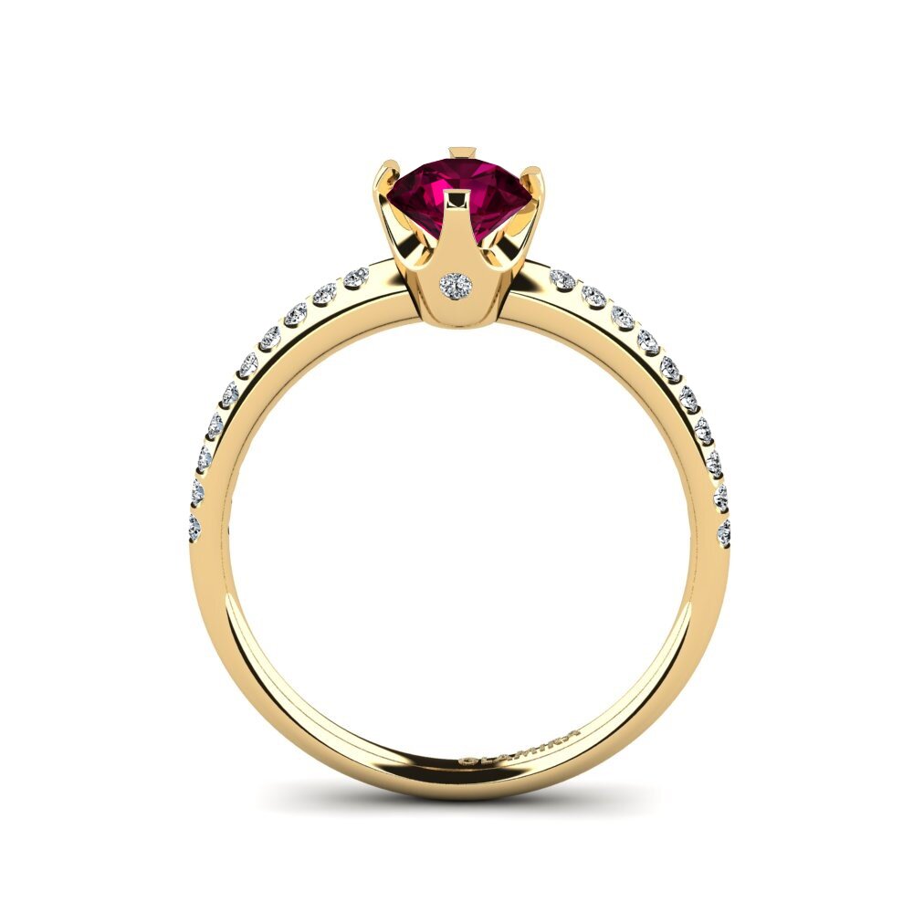 Rhodolite Garnet Engagement Ring Entinni