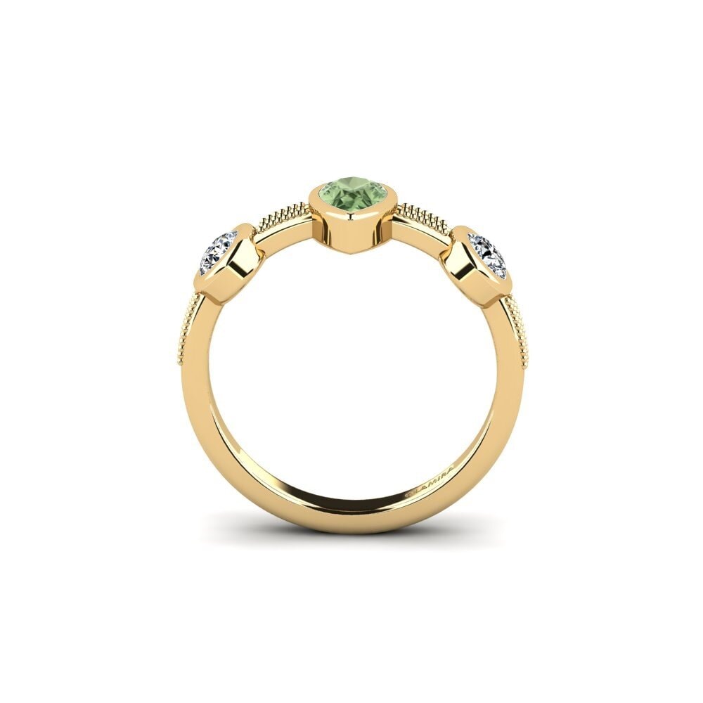 Green Sapphire Engagement Ring Entre