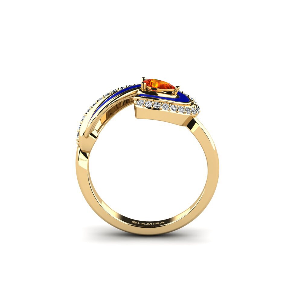 Saphir orange Bague Eors