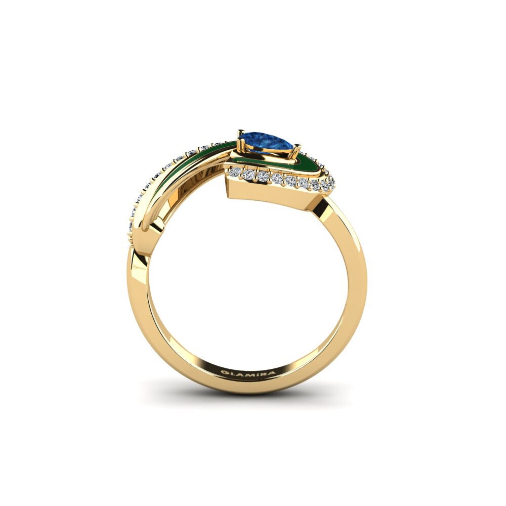 Dunkelblauer Zirkonia Ring Eors