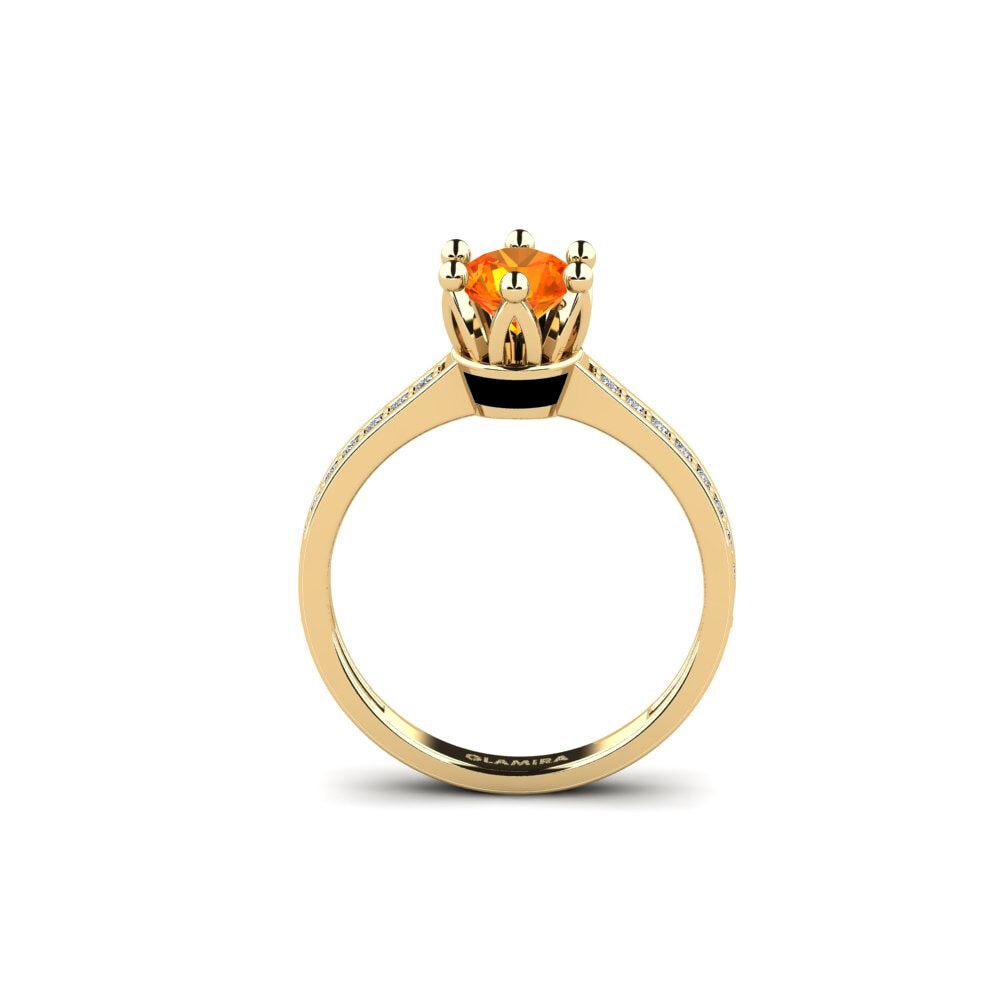 Orangefarbener Saphir Ring Epal