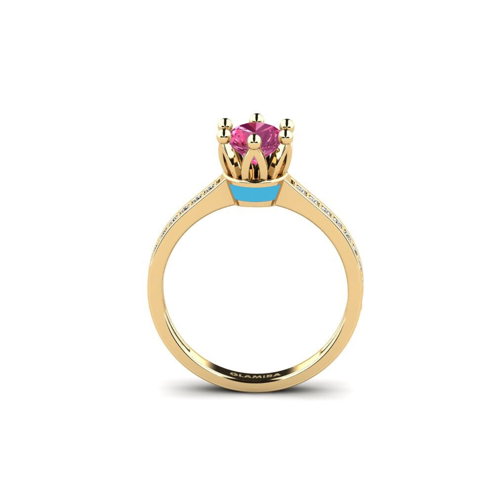 Rosa Turmalin Ring Epal