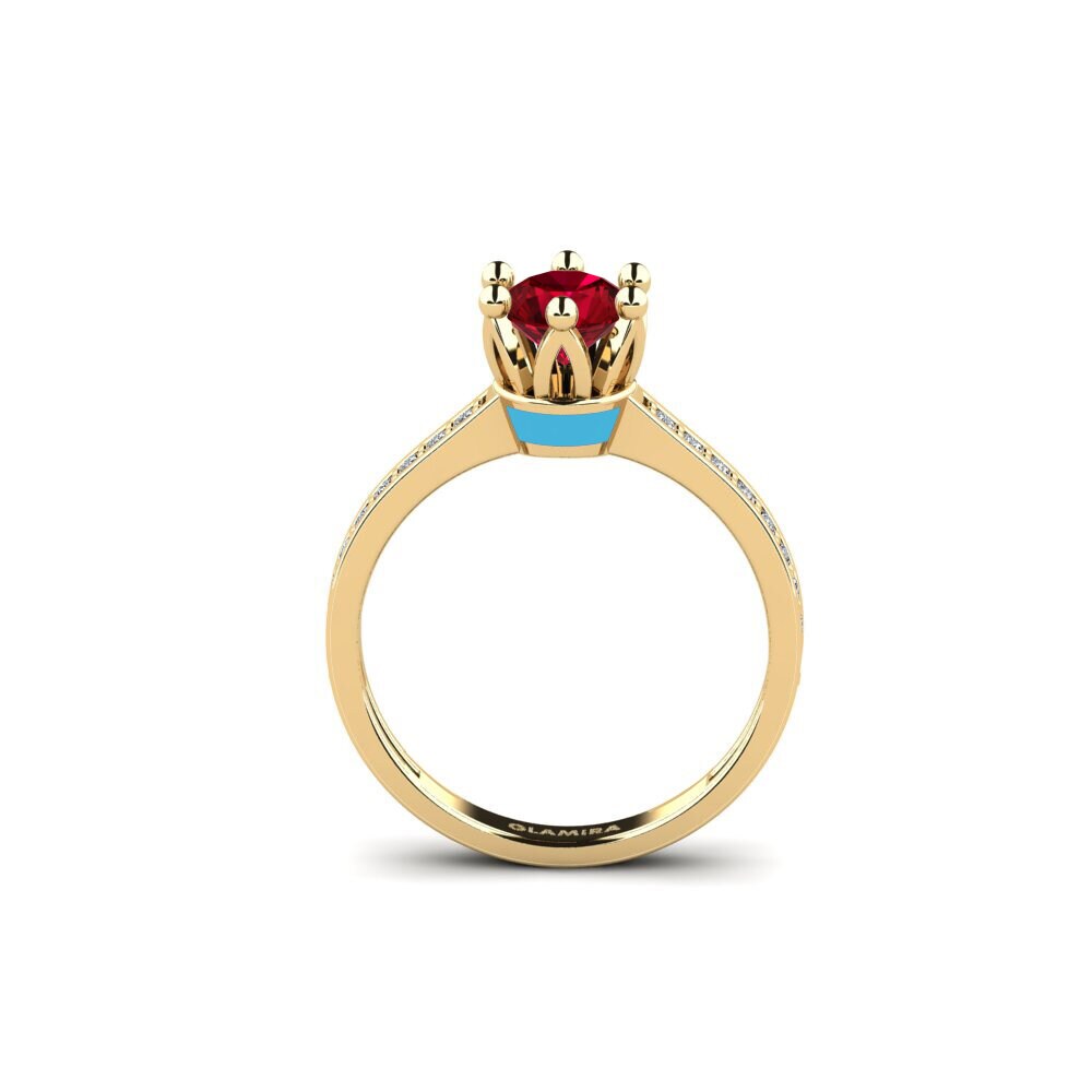 Roter Zirkonia Ring Epal