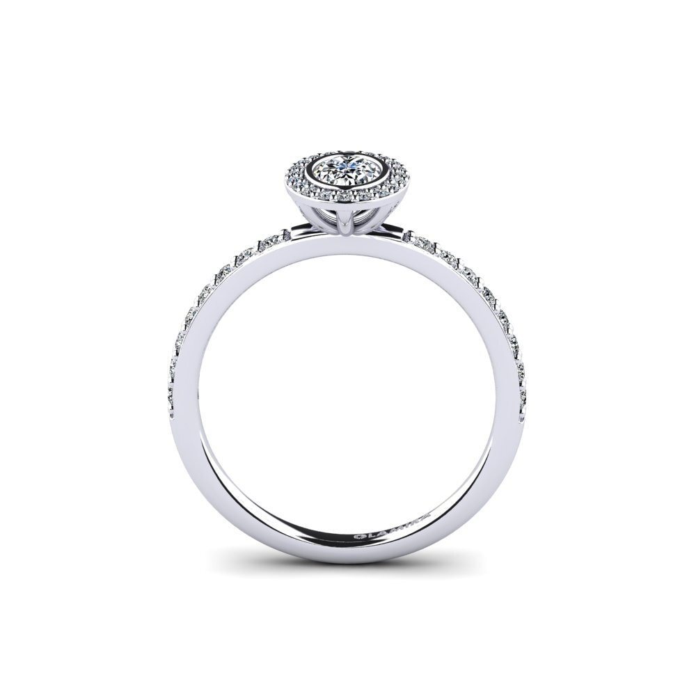 9ct White Gold Engagement Ring Fenuritesan