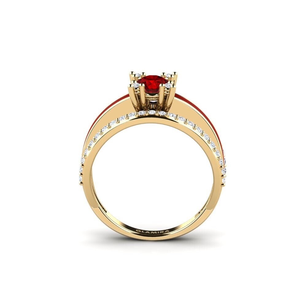 Rubin (im Labor gezüchtet) Ring Hauli