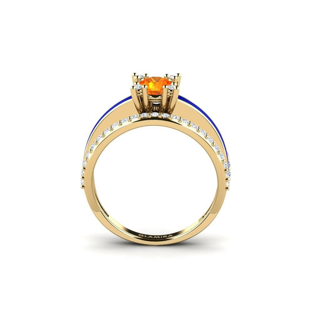 Saphir orange Bague Hauli